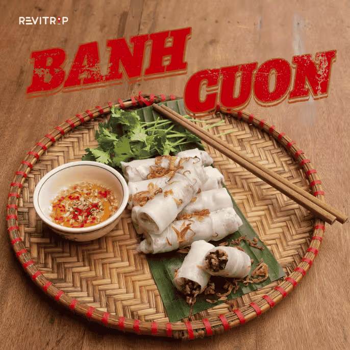 Banh Cuon (Vietnamese Rice Rolls) in Hanoi