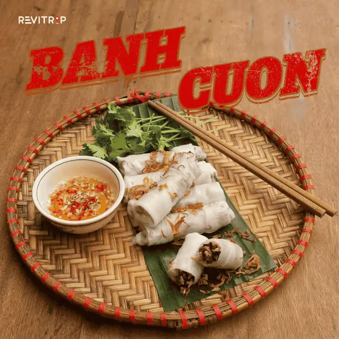 Banh Cuon (Vietnamese Rice Rolls) in Hanoi