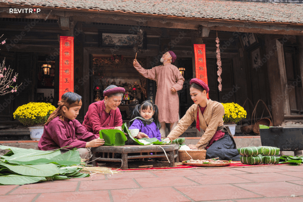 Chung Cake - Making chung cake together