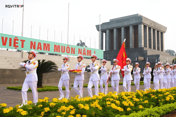 Daily Flag Raising Ceremony at the Ho Chi Minh Mausoleum