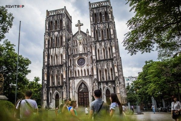 The cafes by the Cathedral are a perfect spot to watch the bustle of Hanoi.
