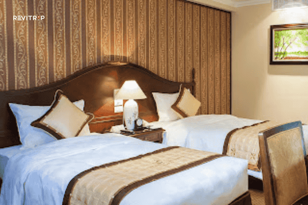 Chalcedony Hotel Hanoi twin room with classic interior design