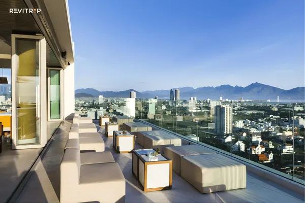 岘港阿拉卡特海滩酒店阳台景观