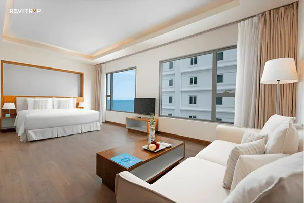 岘港阿拉卡特海滩酒店内饰，宽敞的公寓式客房
