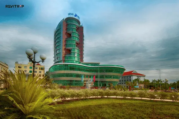 Ninh Kieu Riverside Can Tho Hotel ship-shaped building on the Ninh Kieu waterfront beside the Hau River