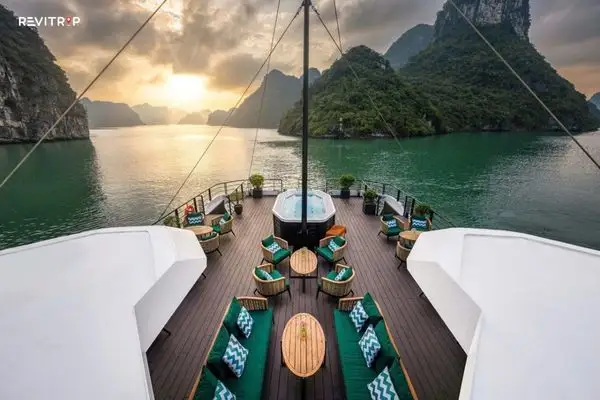 View from a cruise tour in Ha Long Bay