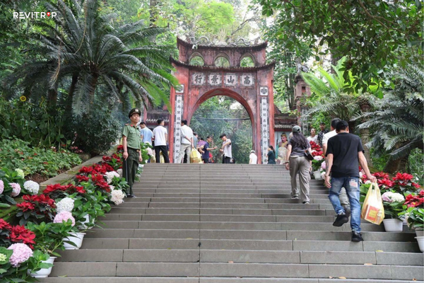 Path to Hung Kings Temple in Phu Tho Vietnam