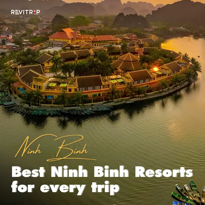 Ninh Binh resort with a swimming pool and limestone mountain views