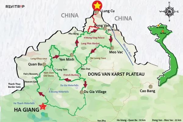 Ha Giang Loop Map